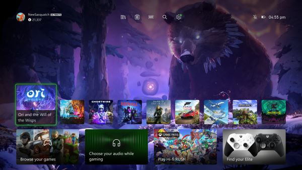Microsoft представила новый минималистичный домашний экран для консолей Xbox