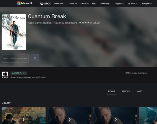 Microsoft сняла с продажи Quantum Break на всех платформах